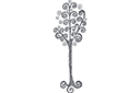 Абстрактные трафареты - Спиральное дерево 3