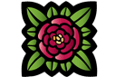 Трафареты цветов розы - Роза Ар Нуво 762