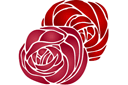 Трафареты цветов - Две розы